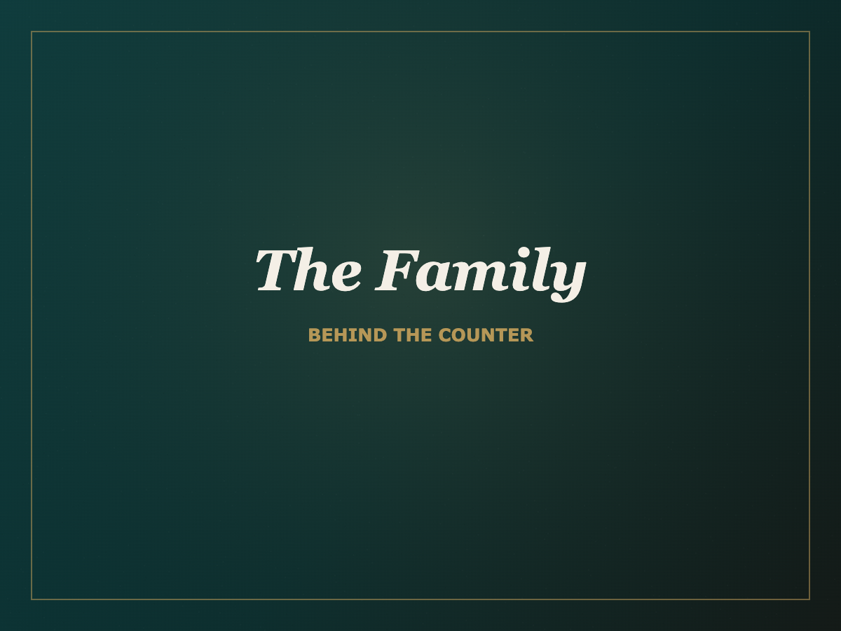 The family behind the counter
